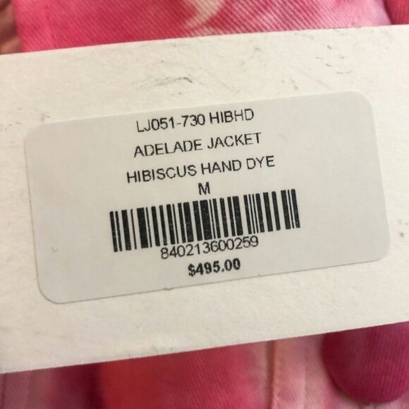 Love shack fancy tie dye guilted jean jacket, M - Picture 15 of 16